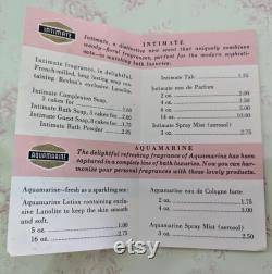 NOS Vintage Revlon Intimate Bath Powder With Lanolite Puff, Sealed Powder Unused, Original Pamphlet Powder Box Vintage Cosmetics 1950s