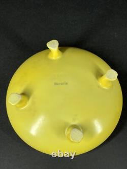 Old German Elfinware Gold Filigree & Flower Yellow Dresser Powder Box