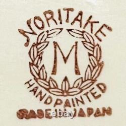 Old NORITAKE Deco Lady Hand Painted Pottery Powder Box H 3.5 x W 2.7 x D 1.3 in