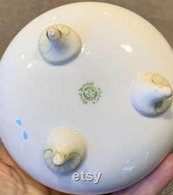 Old Nippon Morimura Japan Vanity Dresser Trinket Powder Jar Lid Hand Painted