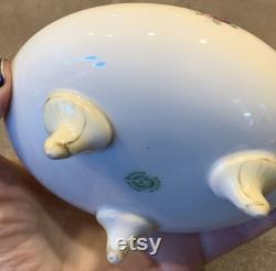 Old Nippon Morimura Japan Vanity Dresser Trinket Powder Jar Lid Hand Painted