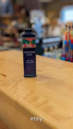 Outdoor Girl Olive Oil Talcum Tin, Collectable, Beauty, Vanity Decor, Vintage Beauty, Powder, Decor, Bathroom