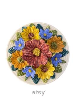 Ovington s New York Porcelain Flower Powder Jar, Capodimonte Style, Made in Italy