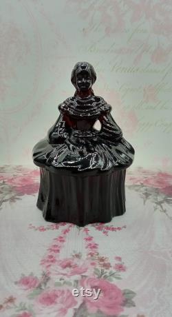 POWDER BOX, Victorian Lady, Jewelry Box, Keepsake Box, Home Decor, Mother's Day, Valentine's Day, Powder Room,