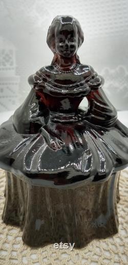 POWDER BOX, Victorian Lady, Jewelry Box, Keepsake Box, Home Decor, Mother's Day, Valentine's Day, Powder Room,