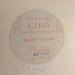 Parfums Ciro Acclaim Empty Bath Powder Box Elegant Vanity Decor