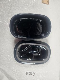 Pavlova Paris MCM black swan ceramic powder dish.