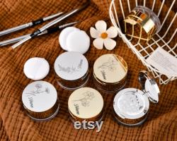 Personalized mini loose powder box, Cosmetic Container,loose powder box and powder puff, unique bridesmaid gift, gift for mom