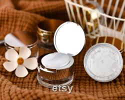 Personalized mini loose powder box, Cosmetic Container,loose powder box and powder puff, unique bridesmaid gift, gift for mom