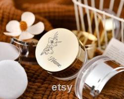 Personalized mini loose powder box, Cosmetic Container,loose powder box and powder puff, unique bridesmaid gift, gift for mom