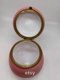 Pink Burmese Powder Jar Cut to White