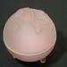 Pink Frosted Glass Powder Box with Raised Bow Design, Vintage footed Vanity Dish wish new Puff, No chips or cracks