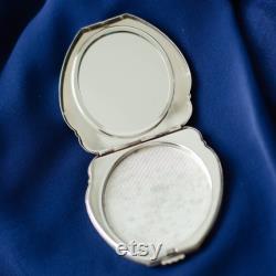 Pocket mirror compact GYMNAST, Soviet vintage powder box from Ukraine
