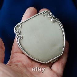 Pocket mirror compact GYMNAST, Soviet vintage powder box from Ukraine