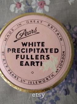 Powder Box, Vintage Pears White Precipitated Fuller's Earth, Baby Talc, Completely Un-used, Great Condition, Gorgeous Illustration 1930s