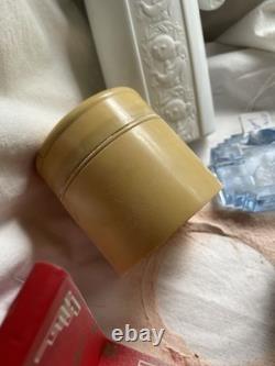 Powder Puff Bakelite Canaster with Lid, Puff And Original Powder