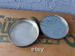 Powder jar, powder can, Asian powder can, mirrored power can, vintage mirror powder jar