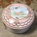 Pretty Vintage 1989 Sweet Cottage Powder Box Porcelain Trinket Box The Good Company
