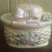 Pretty and Practical Glossy Storage Container with Hat Cover.