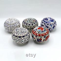 Puff Powder Boxes, Tobacco Spice Jars Ceramic, Kitchen Storage, Stash Weed Trinket Jewelry Gift Box