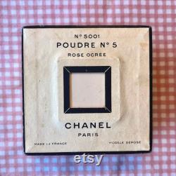 RARE CHANEL No. 5 Face Powder Box. Sealed and unused from the 1940s. Collector little treasure box in color Rose Ocrée, No 5001, Vintage