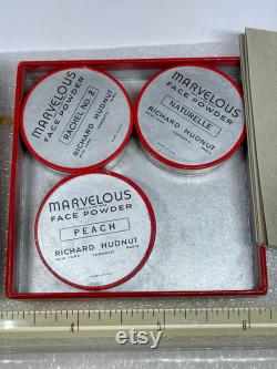 RARE Richard Hudnut Marvelous Face Powder Sample Trial Set 1930 Collector Treasure Scarce Postage Stamp Original Packaging Vintage Makeup