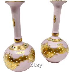 RARE Vintage Lenwile Ardalt Pink and Gold Vanity Set 1940's Porcelain Vanity Tray, Lidded Powder Jar and Two Perfume Bottles 6225B