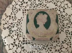 REDUCED Antique Deco Face Powder Box, Sweet Sixteen, Cardboard, Lovely Deco Lady Face and Beautiful Colors