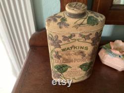 REDUCED Antique Watkins Violet Talcum Powder Can
