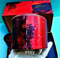RETRO Faberge Flambeau Bath Gift Set 1 oz Flambeau Cologne Splash 5 oz Vanity Sealed Bath Powder Box. Puff Red Foil Retail Boudoir