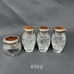 Ralph Lauren Safari Climate Response EMPTY Jar Lot of 4 Crystal VTG 1989