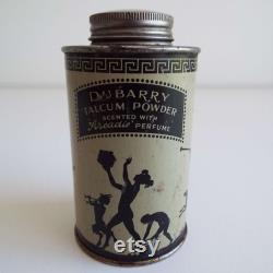 Rare Antique Dubarry Arcadie Talcum Powder Tin Hove Dusting Powder Talc Tin Advertising Tin Storage Tin Home Decor Shop Display Film Prop