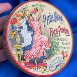 Rare Antique Early 1900's Phul Nana Face Powder Box By J Grossmith and Sons Ltd London Indian Fragrance Pack Vintage Cosmetics