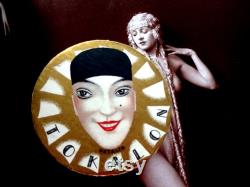 Rare Antique French 1920s Tokalon Petalia Face Powder Designed By René Lalique Art Deco Pierrot New Sealed Circa 1925