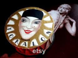 Rare Antique French 1920s Tokalon Petalia Face Powder Designed By René Lalique Art Deco Pierrot New Sealed Circa 1925