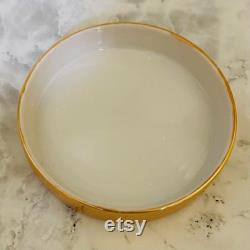 Rare Art Deco Noritake Powder Box with Deco Lady Mirror Motif, Lustre Glaze, M-Japan Mark c.1920s