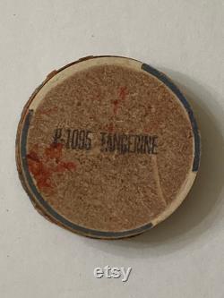 Rare Cara Nome round paper vanity Rouge box, P-1095 Tangerine shade. c. 1905. See description
