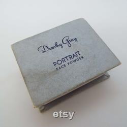 Rare Vintage 1930's Dorothy Gray Portrait Face Powder Box Unopened Vanity Storage Beauty Cosmetics Art Deco Powder Box