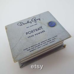 Rare Vintage 1930's Dorothy Gray Portrait Face Powder Box Unopened Vanity Storage Beauty Cosmetics Art Deco Powder Box