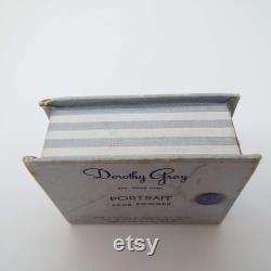 Rare Vintage 1930's Dorothy Gray Portrait Face Powder Box Unopened Vanity Storage Beauty Cosmetics Art Deco Powder Box