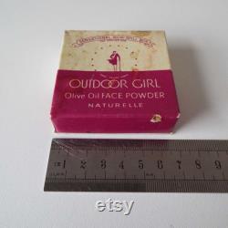 Rare Vintage 1930's Outdoor Girl Olive Oil Face Powder Box and Leaflet Unopened Non Spill Box