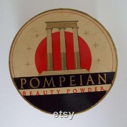 Rare Vintage 1930's Pompeian Beauty Powder Box Face Powder Make-Up Cosmetics Vanity Storage