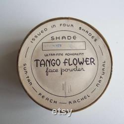 Rare Vintage 1930's Tango Flower Face Powder Box Unopened Unused Art Deco Powder Box Make-Up Cosmetic Vanity