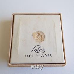 Rare Vintage 1940's Lola's Face Powder Box London Paris Sydney Superfine Face Powder Make-Up Vanity Item Unused Film Prop Display