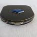 Rare Vintage Art Deco Black Enamel and Lapis Lazuli Powder Rouge Compact by Orahic, France 1920's Vanity Item See Condition Report