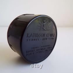 Rare Vintage Art Deco Kathleen Court Bakelite Powder Box Sydney New York Cosmetics Kathleen O'Shee