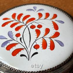 Rare Vintage Jewelry box filigree powder box Silvering USSR