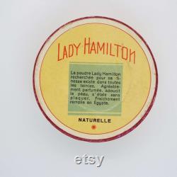 Rare Vintage Lady Hamilton Powder Box 1920's Powder Box Vanity Storage Poudre Lady Hamilton Lady Profile Decoration Egypt