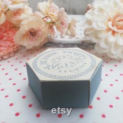 Rare Vintage Legrain Paris Powder Box Hexagonal Cardboard, Lavender Scent