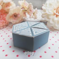 Rare Vintage Legrain Paris Powder Box Hexagonal Cardboard, Lavender Scent